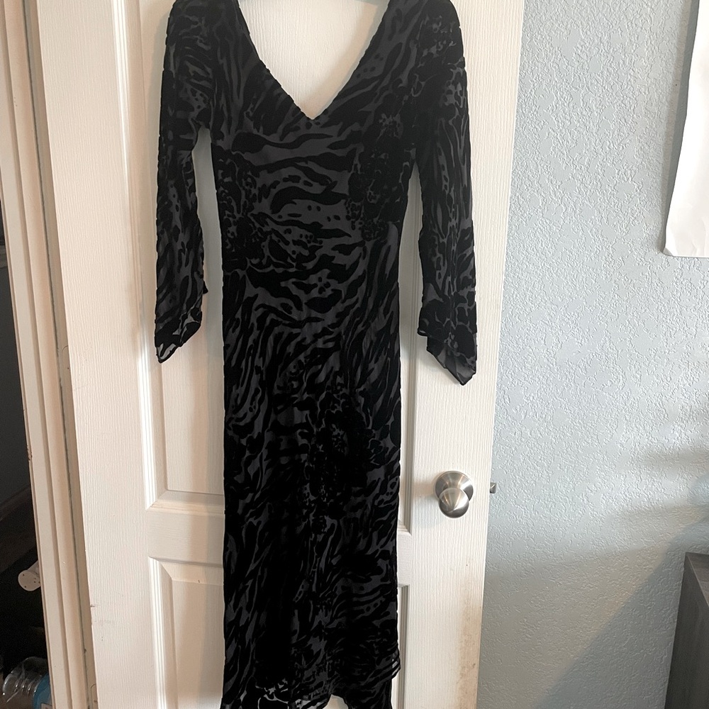 Elegant Black Velvet Dress